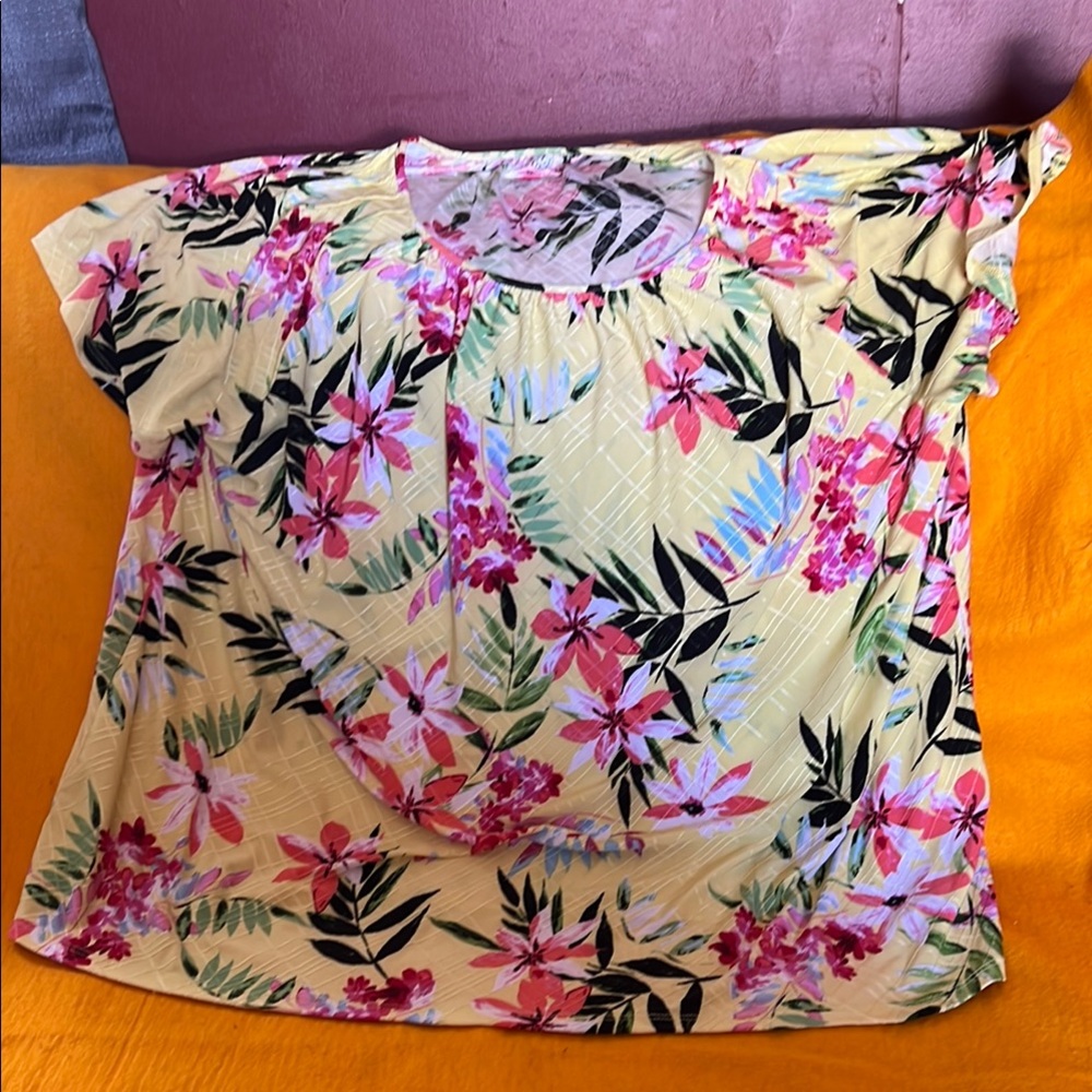 Floral Yellow Top